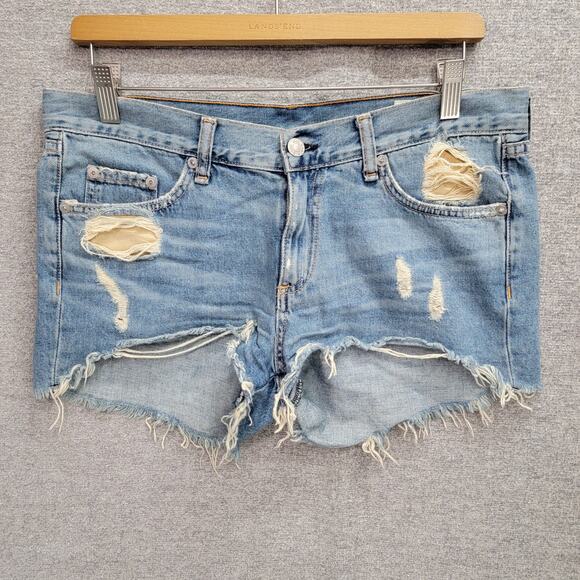 RAG & BONE WINNIE CUTOFF DENIM SHORTS, SIZE 27 - Picture 1 of 6